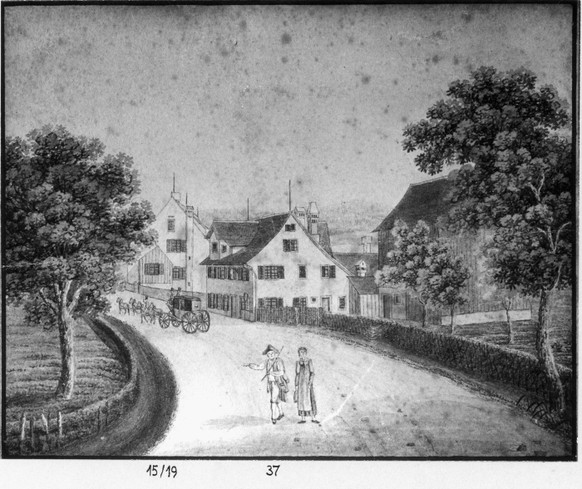 &lt;p&gt;Badenerstrasse, Aquarell von H. Frey, 1827.&lt;/p&gt;