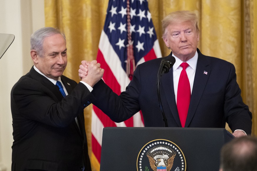Friedensplan ohne Palästinenser: Trump (r.) mit Netanjahu im Weissen Haus. 