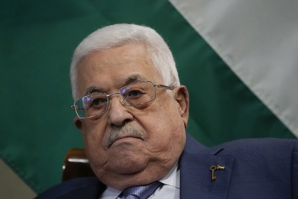 FILE - Palestinian President Mahmoud Abbas meets with U.S. Secretary of State Antony Blinken in Amman, Jordan, Tuesday Oct. 17, 2023. The Palestinian Authority&#039;s prime minister announced his gove ...
