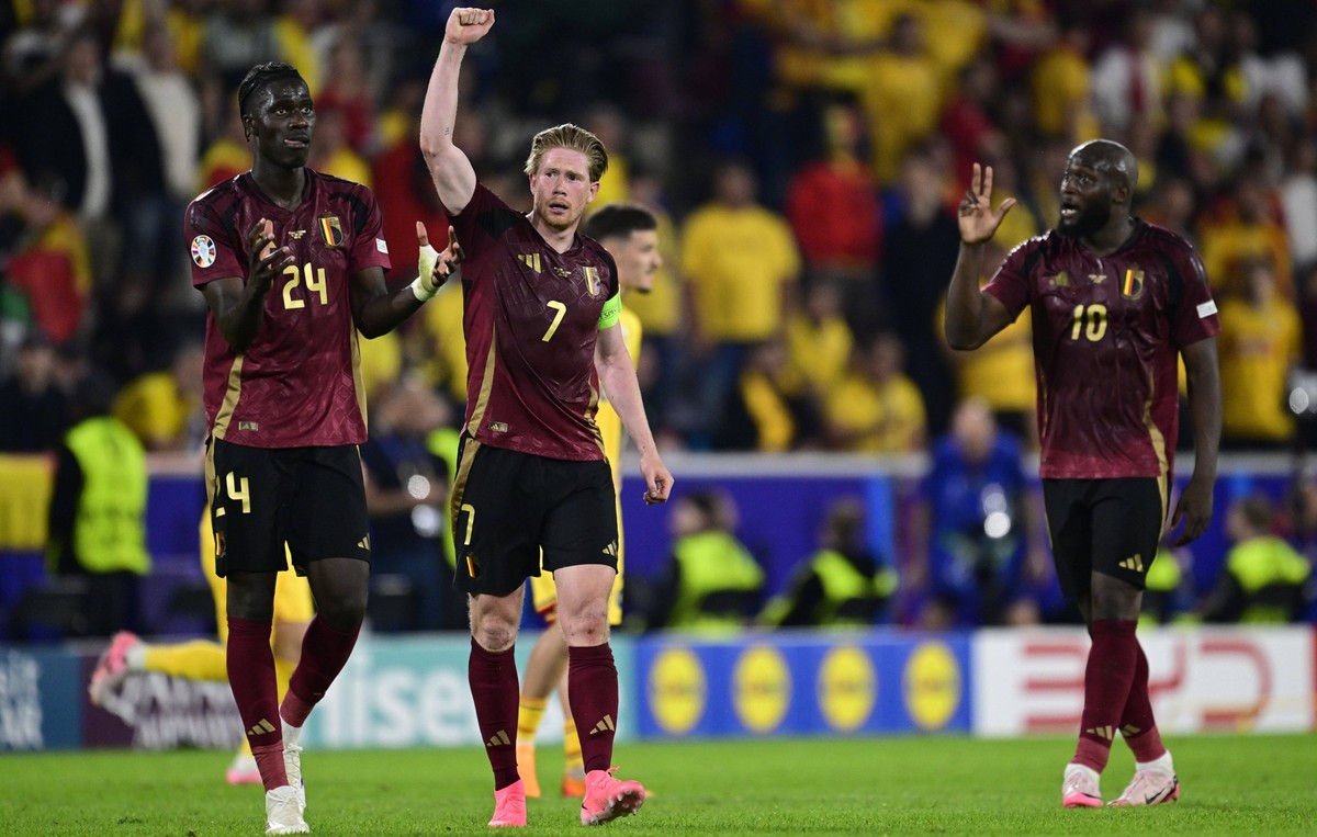 Belgium v Romania Group E - UEFA EURO, EM, Europameisterschaft,Fussball 2024 COLOGNE, GERMANY - JUNE 22 : De Bruyne Kevin forward of Belgium celebrates after scoring the 2-0 goal during the UEFA EURO  ...
