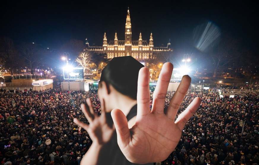 Eine junge Genferin wehrt sich an der Wiener Silvesternacht mit einem Faustschlag gegen einen Mann, der mehrere Frauen zuvor an den Hintern fasste.&nbsp;&nbsp;