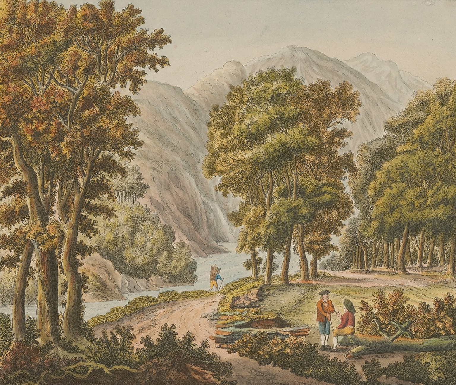 Schon immer spielte der Wald im Alltag der Menschen eine wichtige Rolle. Im Oberen Sihlwald bei Zürich, um 1760.
https://www.e-rara.ch/zuz/content/zoom/13747631