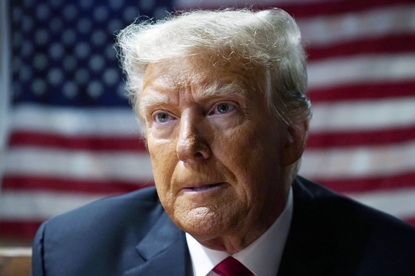 FILE - Former President Donald Trump speaks to supporters at the Westside Conservative Breakfast, June 1, 2023, in Des Moines, Iowa.  A federal judge upheld a $5 million jury verdict against Donald T…