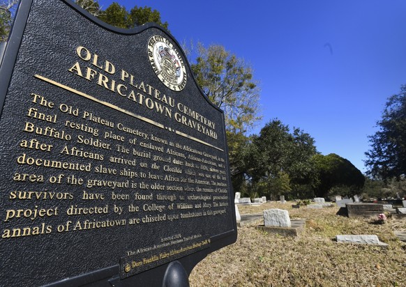 Old Plateau Cemetery, the final resting place for many who spent their lives in Africatown, stands in need of upkeep near Mobile, Ala., on Tuesday, Jan. 29, 2019. Many of the survivors of the Clotilda ...