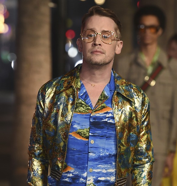 Macaulay Culkin walks the runway at the Gucci &quot;Love Parade&quot; fashion show on Tuesday, Nov. 2, 2021, in Los Angeles. (Photo by Jordan Strauss/Invision/AP)
Macaulay Culkin