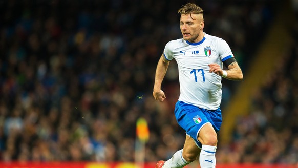 ARCHIV - ZU DEN TEAMS DER GRUPPE A AN DER UEFA EURO 2020 FUSSBALL EUROPAMEISTERSCHAFT STELLEN WIR IHNEN FOLGENDES BILDMATERIAL ZUR VERFUEGUNG - epa06625168 Ciro Immobile of Italy in action during the  ...