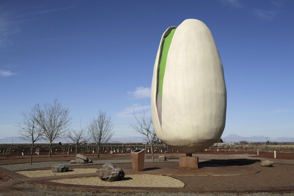 Alamogordo, New Mexico. United States. Pistachio farm and home of the world s largest pistachio nut PUBLICATIONxINxGERxSUIxAUTxONLY Copyright: xJulienxMcRobertsx/xDanitaxDelimont US32 JMR0530

Alamo ...