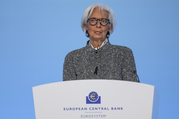 epa12833246 European Central Bank (ECB) President Christine Lagarde addresses a press conference following the meeting of the ECB Governing Council in Frankfurt am Main, Germany, 19 March 2026. EPA/CH ...