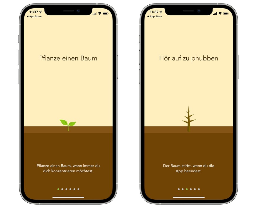 Apps wie «Forest – Your Focus» können zu gesünderem Verhalten animieren