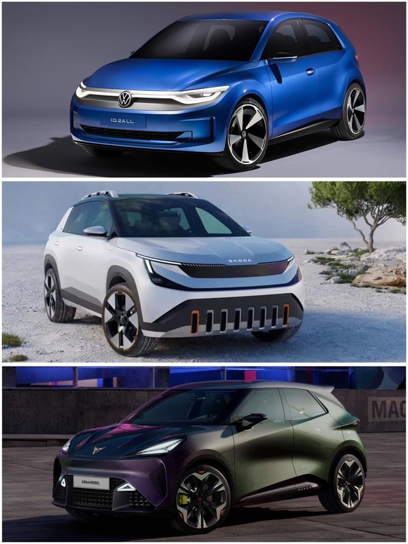 VW, Skoda und Cupra nutzen die gleiche Elektro-Plattform (MEB Entry) für ihre elektrischen Kleinwagen.
