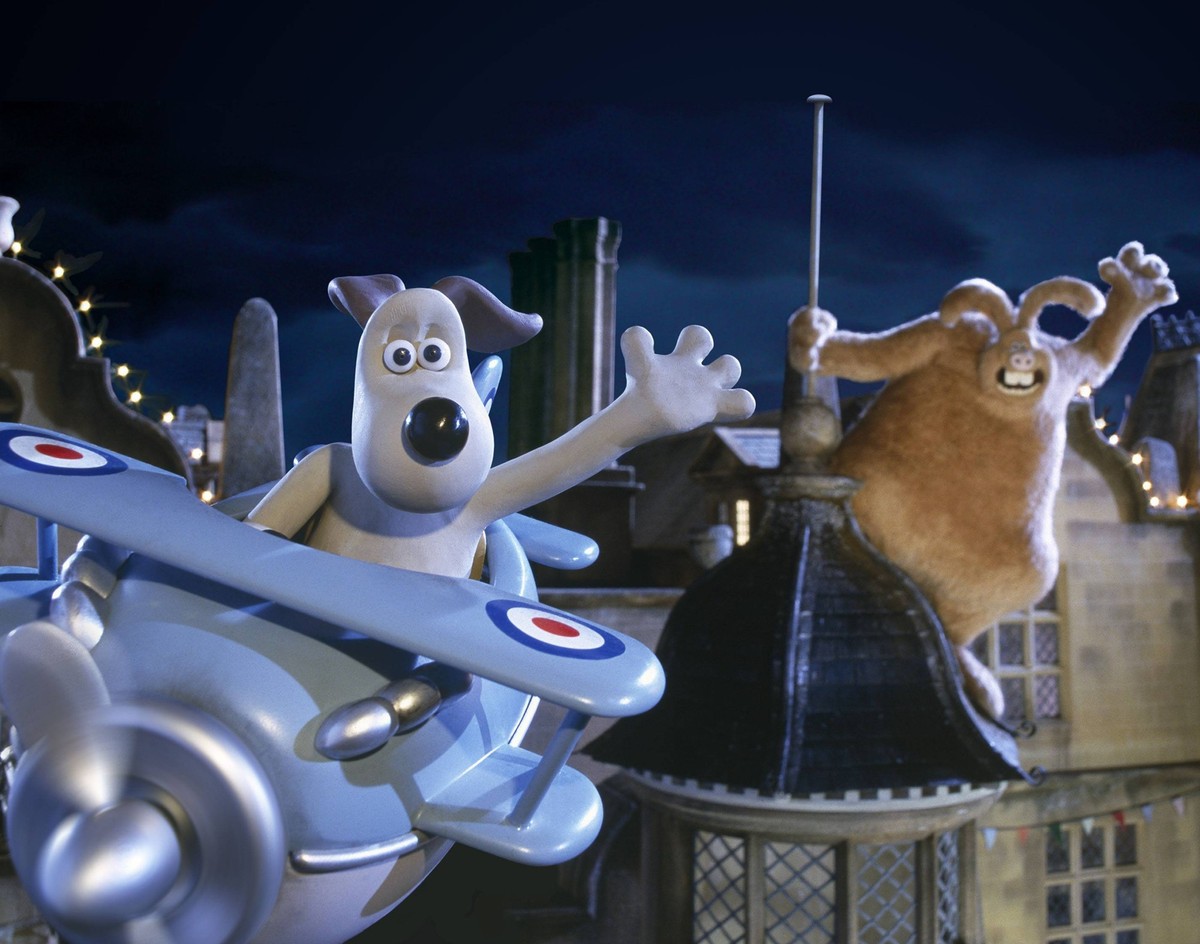 Bildnummer: 55149878 Datum: 05.10.2005 Copyright: imago/EntertainmentPictures
2005 - Wallace and Gromit in The Curse of the Were-Rabbit - Movie Set Oct 05, 2005; Hollywood, CA, USA; Image from the ani ...