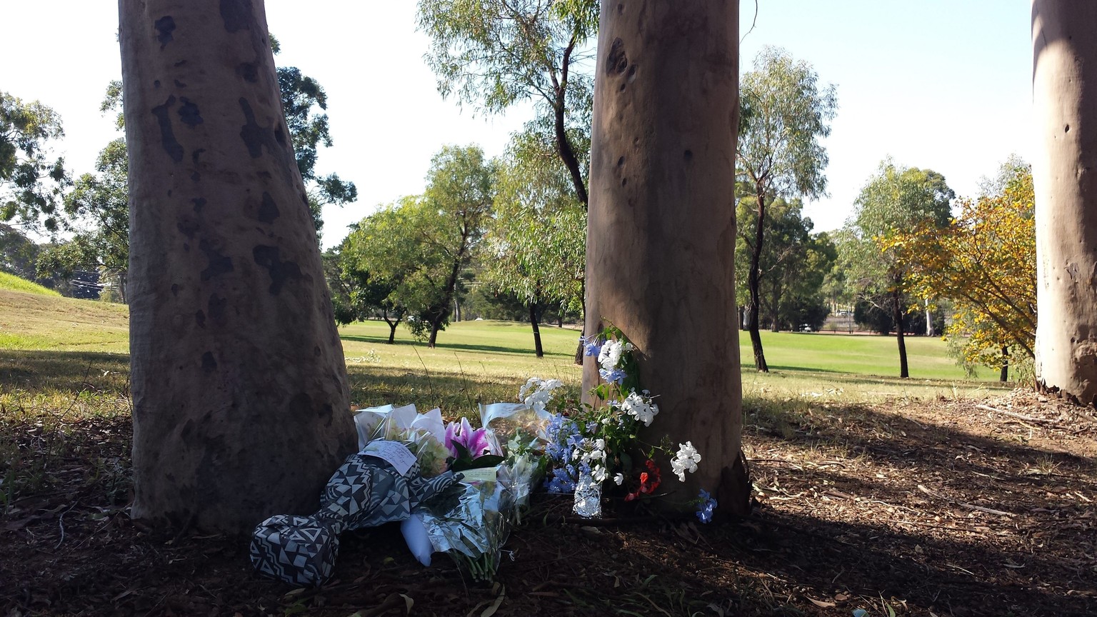 Blumen am Tatort in Sydney.