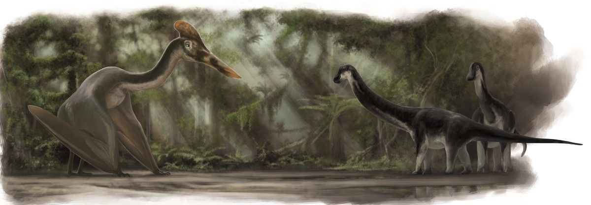 Künstlerische Illustration des Flugsauriers