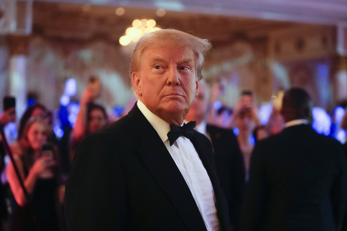 FILE - Former President Donald Trump arrives to speak at an event at Mar-a-Lago, Friday, Nov. 18, 2022, in Palm Beach, Fla. Democrats in Congress have released six years' worth of former Presiden ...
