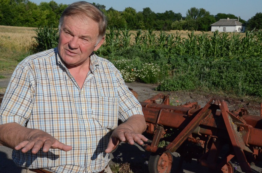 Vasyl Loban auf seinem Bauernhof. Sein Bio-Getreide ist heute auf dem Weltmarkt gefragt.