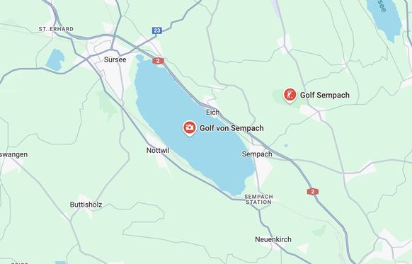 Wo einmal der Sempachersee lag, ist nun der Golf von Sempach.