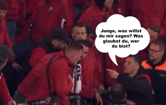 Xhaka streitet mit Leverkusen-Fan – das wurde wirklich gesagt (Modefan-Meme)