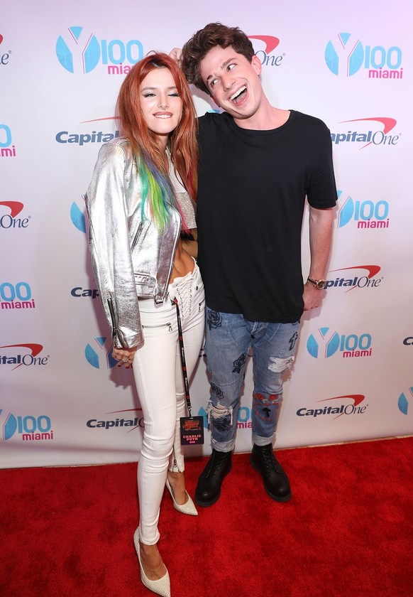 SUNRISE, FL - DECEMBER 18: Bella Thorne and Charlie Puth attends Y100&#039;s iHeartRadio Jingle Ball 2016 at BB&amp;T Center on December 18, 2016 in Sunrise, Florida. (Photo by Aaron Davidson/WireImag ...