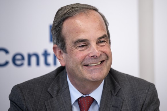 Parteipraesident Gerhard Pfister, Mitte-ZG, spricht am Dreikoenigsgespraech, am Montag, 6. Januar 2025, in Bern. (KEYSTONE/Peter Schneider)