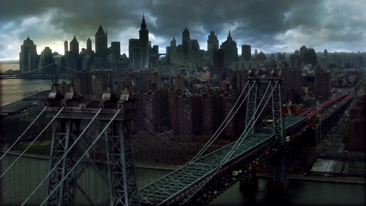 Gotham City – ein dystopisches New York bei Nacht.
https://gotham.fandom.com/wiki/Gotham_City?file=Gotham_City.png