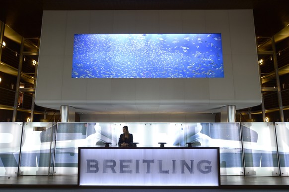 View of the Breitling booth at the world watch and jewellery show &quot;Baselworld&quot; in Basel, Switzerland, in 2013. (KEYSTONE/Georgios Kefalas)