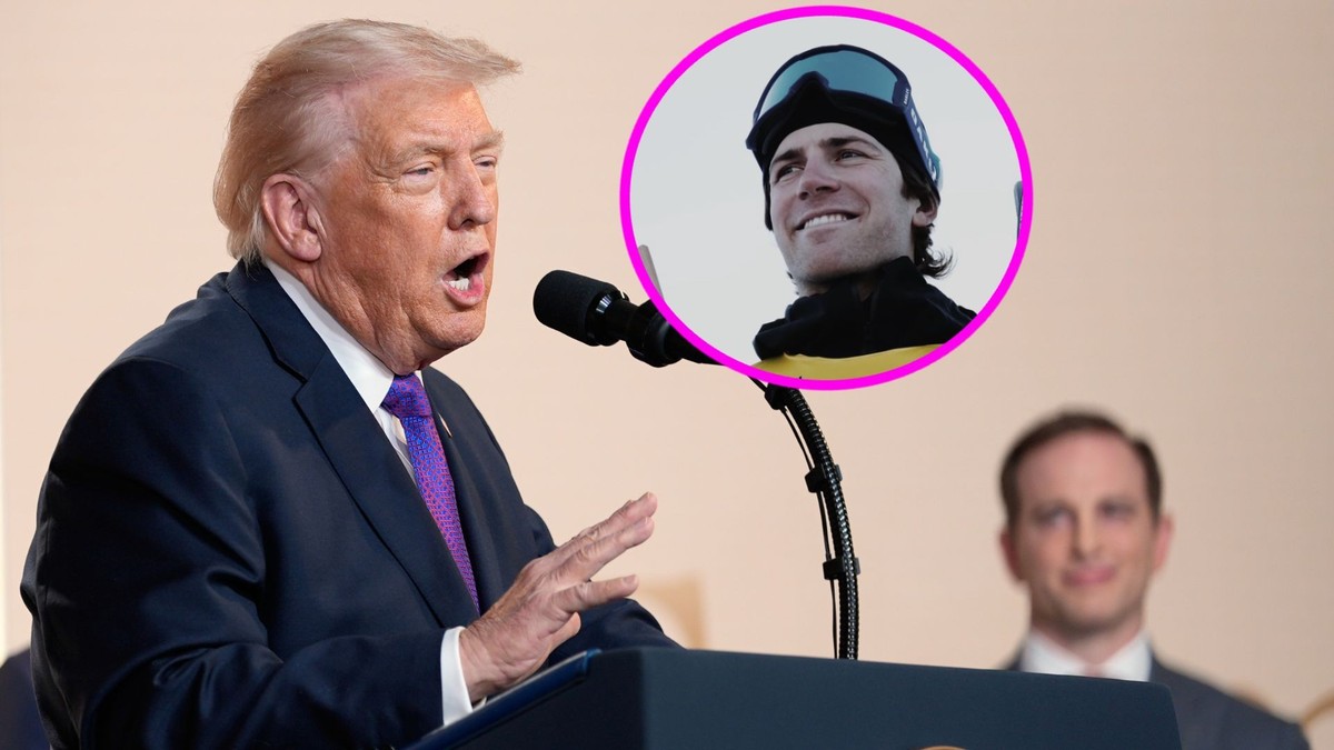 Donald Trump en avait gros contre Hunter Hess (en médaillon).