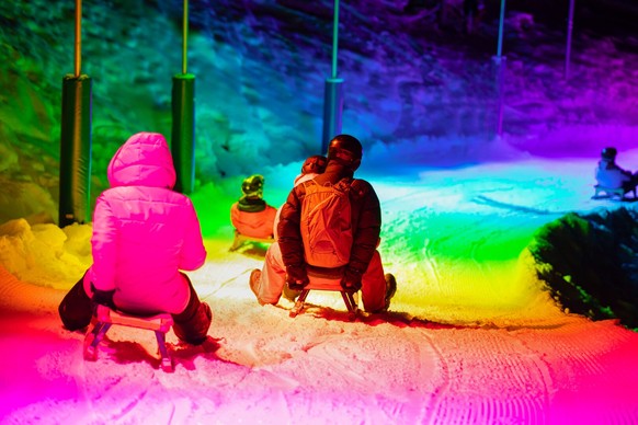 Nachtschlitteln Rauszeit bestes Pisten Light Ride Lenzerheide