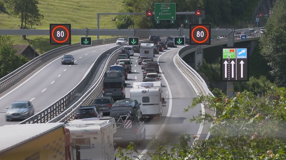 Stau Gotthard Sommer 2025
