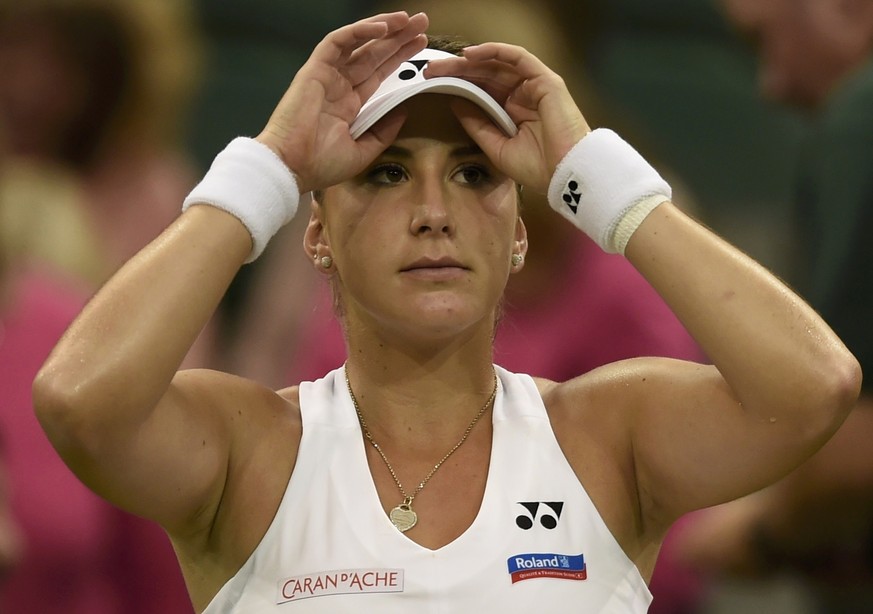 Britain Tennis - Wimbledon - All England Lawn Tennis &amp; Croquet Club, Wimbledon, England - 29/6/16 Switzerland&#039;s Belinda Bencic during her match against Bulgaria&#039;s Tsvetana Pironkova REUT ...