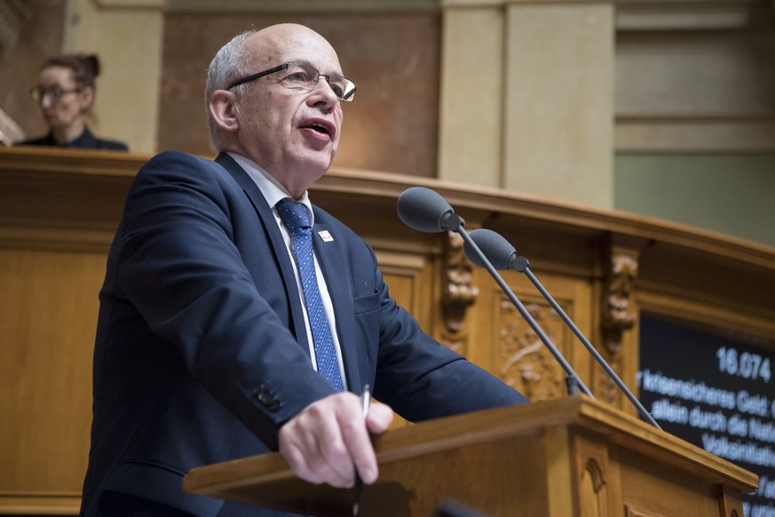 Bundesrat Ueli Maurer spricht an der Wintersession der Eidgenoessischen Raete, am Donnerstag, 14. Dezember 2017 im Nationalrat in Bern. (KEYSTONE/Anthony Anex)