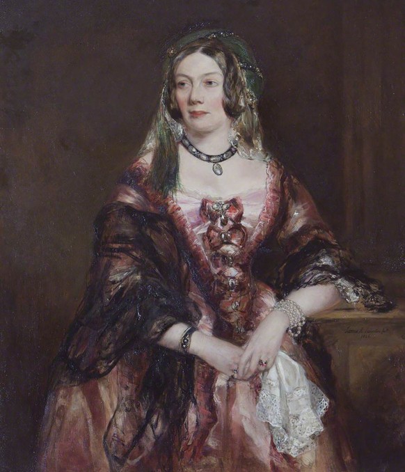 Emma Edgcumbe, Duchess of Mount Edgcumbe, captured on canvas by James Rannie Swinton.  https://commons.wikimedia.org/wiki/File:James_Rannie_Swinton_(1816-1888)_-_Emma_Sophia_Edgcumbe_(1792%E2 ...