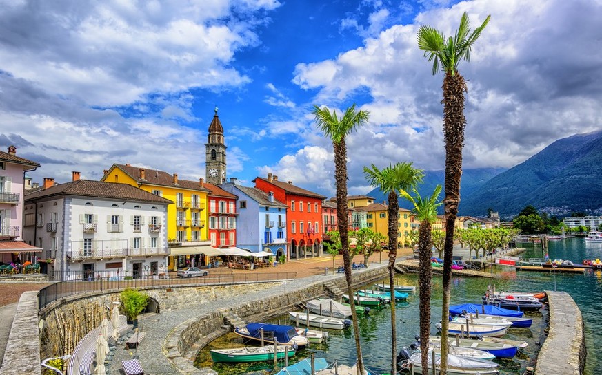 Nicht mal die Häuser konnten sie in Ascona in einer einheitlichen Farbe streichen.