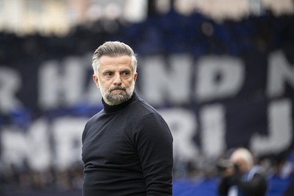 Trainer Tomas Oral (GC) im Fussball Meisterschaftsspiel der Swiss Super League zwischen Grasshopper Club Zuerich, GC, und Zuerich, FCZ, im Letzigrund, am Sonntag, 30. Maerz 2025 in Zuerich. (KEYSTONE/ ...