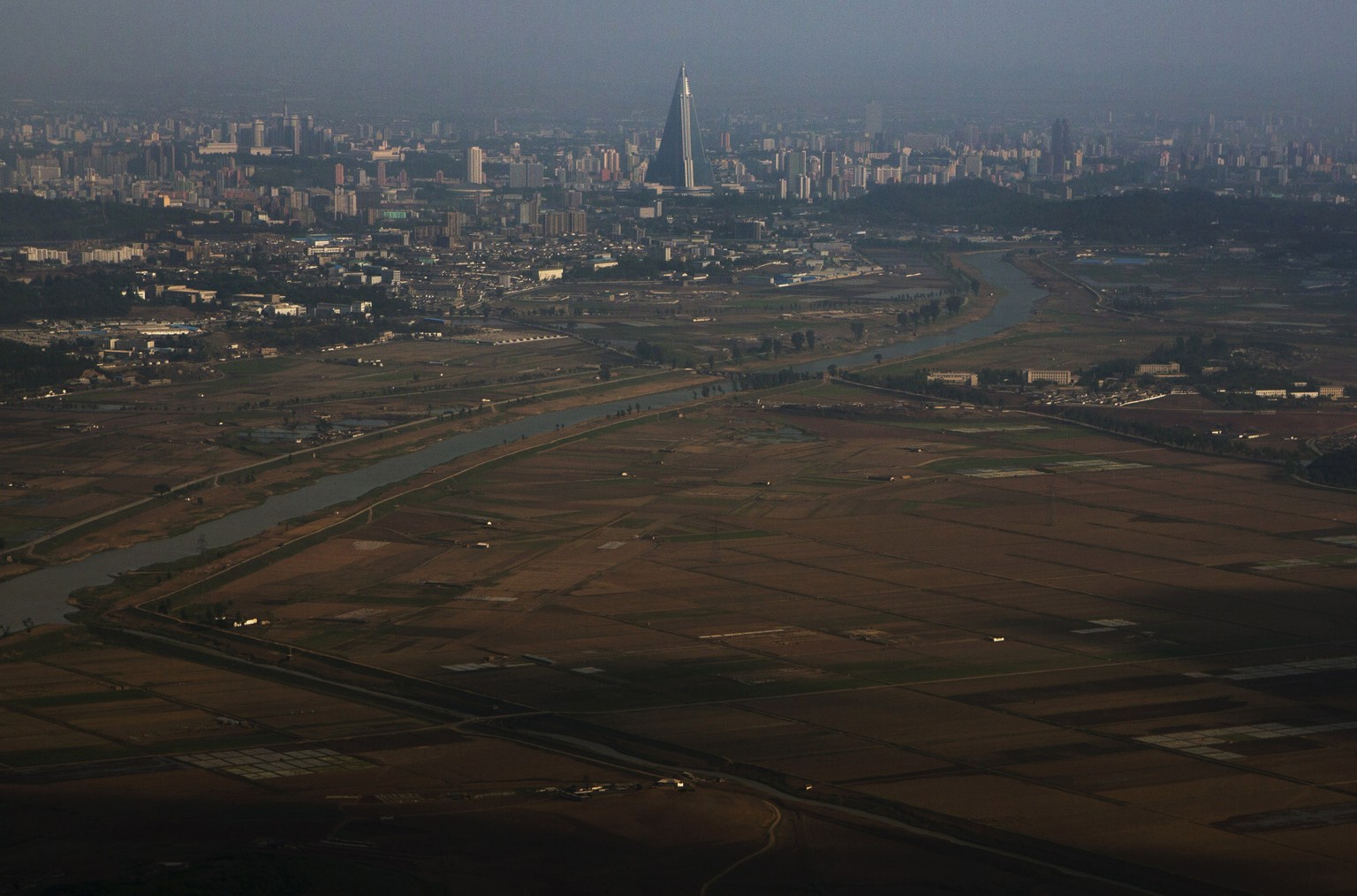 Blick auf Nordkoreas Hauptstadt Pjöngjang.