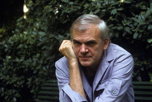 Czech author Milan Kundera on September 17, 1982 in Paris, France. (Photo by Francois LOCHON/Gamma-Rapho via Getty Images)