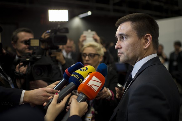 Medienkonferenz mit dem ukrainischen Aussenminister Pawlo Klimkin.&nbsp;