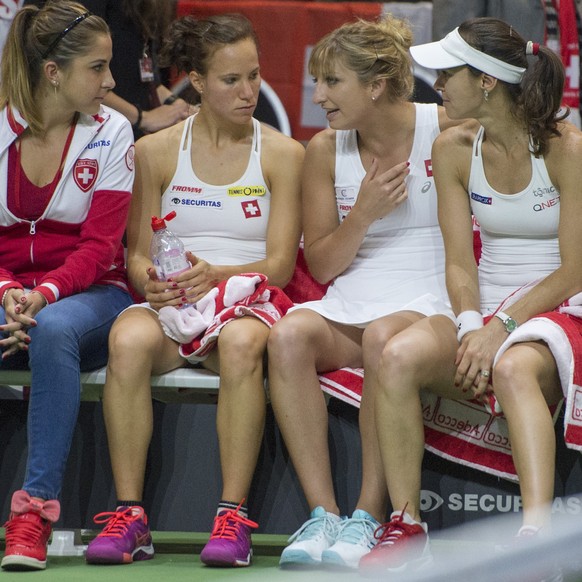 Das Quartett für eine erfolgreiche Zukunft? Bencic, Golubic, Bacsinszky und Hingis (von links).