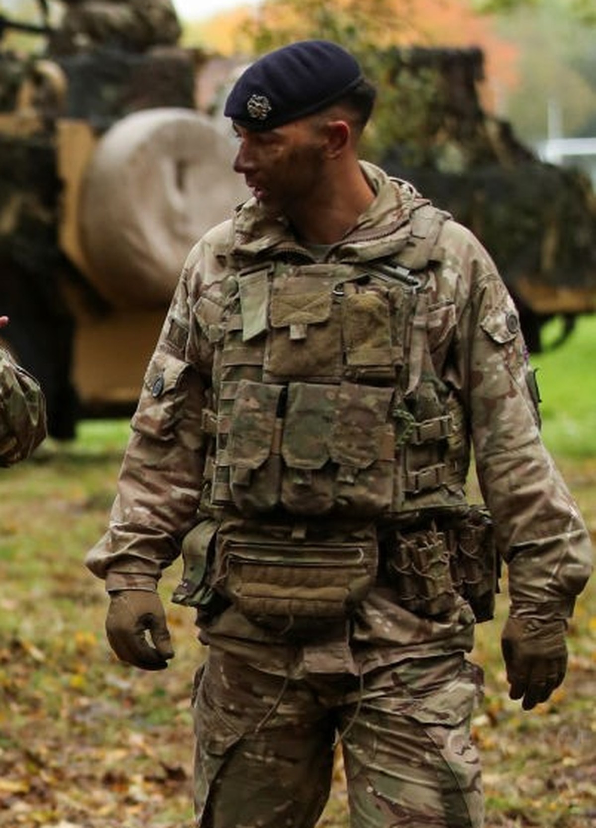 DEREHAM, ENGLAND - NOVEMBER 8: Catherine, Princess of Wales gestures as she visits The Queen's Dragoon Guards Regiment for the first time as their Colonel in Chief on November 8, 2023 in Dereham, ...