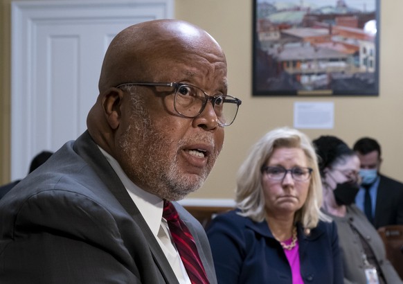Chairman Bennie Thompson, D-Miss., and Vice Chair Liz Cheney, R-Wyo., of the House panel investigating the Jan. 6 U.S. Capitol insurrection, testify before the House Rules Committee seeking contempt o ...