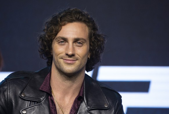 epa10128560 British actor Aaron Taylor Johnson attends a press conference for the 'Bullet Train' movie premiere in Seoul, South Korea, August 19, 2022. Bullet Train opens in South Korea...