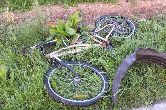 Das Velo des tödlich Verunfallten.