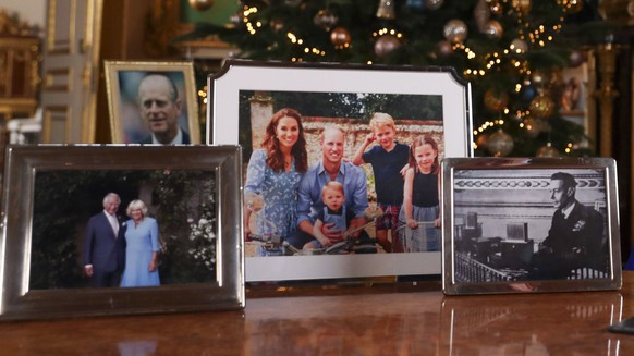 In this image released Tuesday Dec. 24, 2019, Britain&#039;s Queen Elizabeth II poses for a photo, while recording her annual Christmas Day message to the nation, at Windsor Castle, England. Excerpts  ...