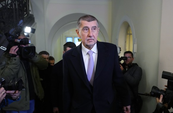 Former Czech Prime Minister and presidential candidate Andrej Babis arrives for trial at the Municipal Court in Prague, Czech Republic, Wednesday, January 4, 2023. Andrej Babis was on trial…