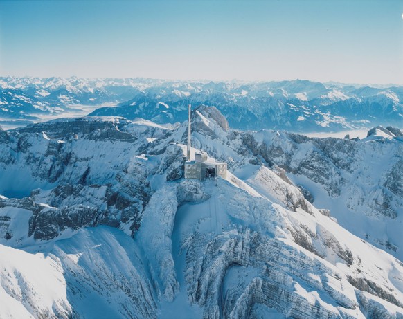 Der Säntis in den Appenzeller Alpen, 17.01.1995.