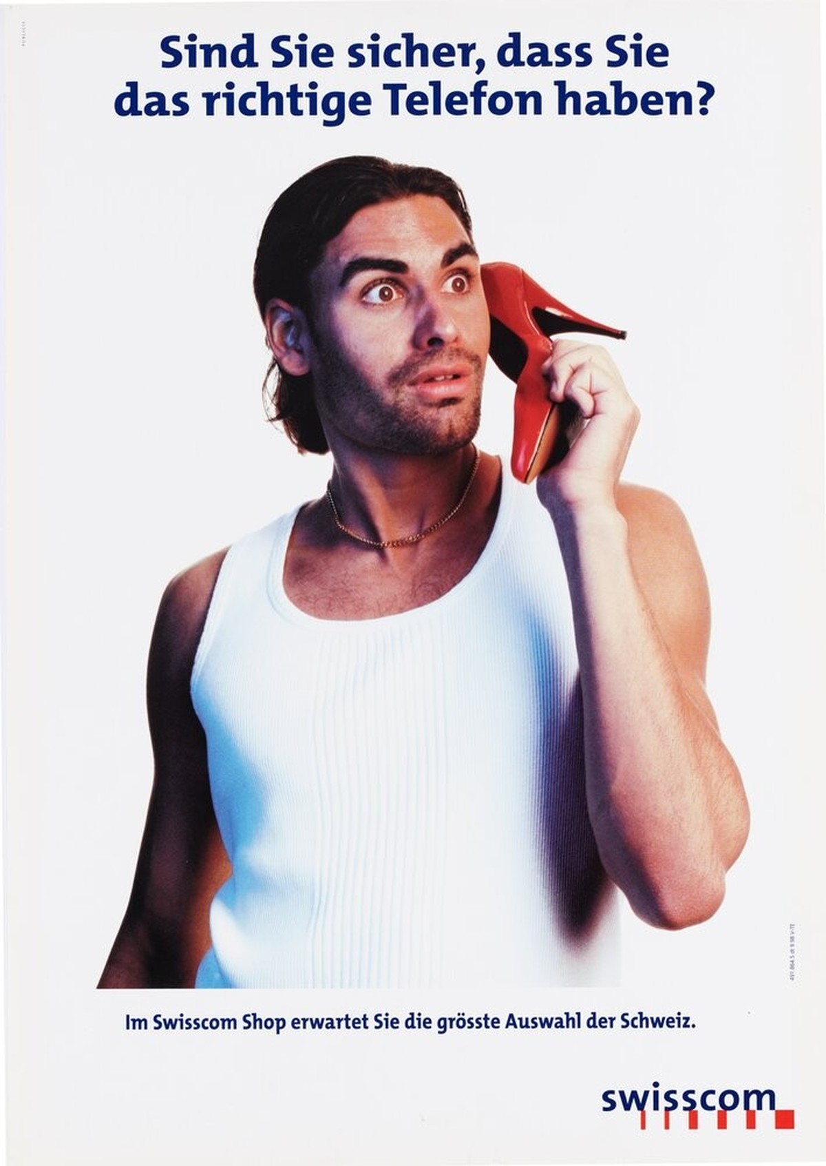 Dieses Swisscom-Plakat aus dem Jahr 1998 stammt aus der Sammlung des Museums für Kommunikation. Der Entwurf stammt von der Werbeagentur Wundermann Cato Johnson (Zürich).