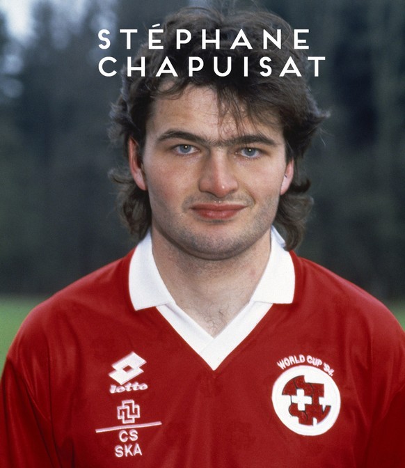 Stephane Chapuisat, aufgenommen im April 1994 im Dress der Schweizer National-Mannschaft. (KEYSTONE/Str)
