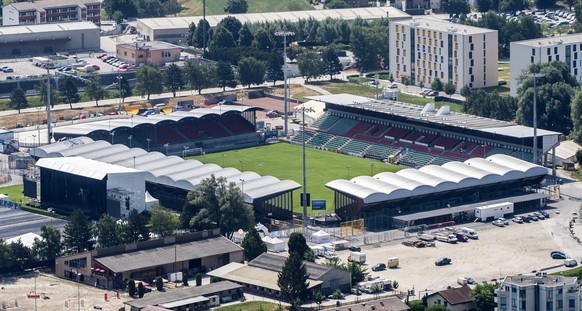 Das Stade de Tourbillon aus der Vogelperspektive.