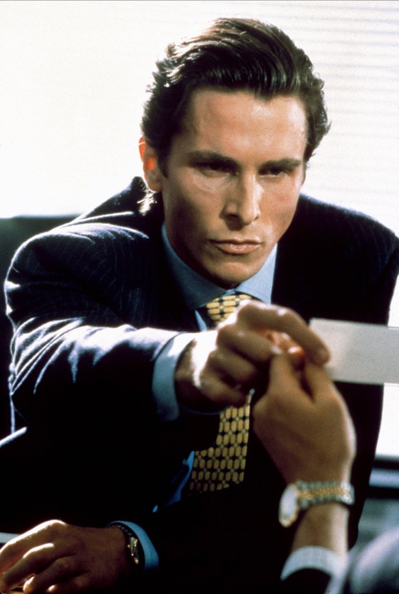Christian Bale Characters: Patrick Bateman Film: American Psycho USA 2000 / Literaturverfilmung Based On The Book By Bret Easton Ellis Director: Mary Harron 21 January 2000 PUBLICATIONxINxGERxSUIxAUTx ...