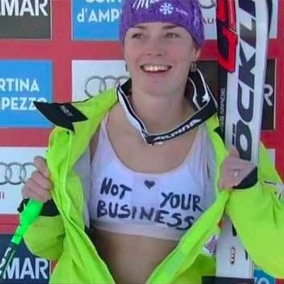 Tina Maze Not your business FIS Unterwäsche BH bra