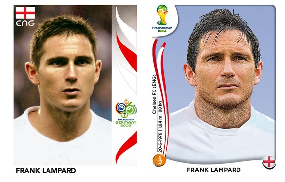 Frank Lampard 2006 und 2014: Hat sich in einen Liam-Neeson-Klon verwandelt.